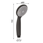 Gedy - EASY ruční sprcha, průměr 80, ABS/černá GYHS10004