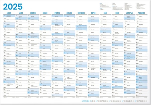 Kalendář 2025 Roční B1, 96,4 67 cm