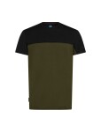 Pánské merino triko s krátkým rukávem ICEBREAKER Mens Cool-Lite Sphere III SS Tee Colour Block, Dark Loden/Black/Cb velikost: L