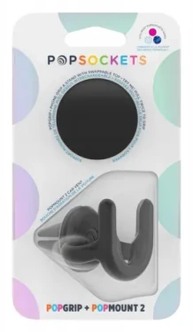 PopSockets Car Vent 2 + PopGrip černá / Držák telefonu do auta / uchycení do ventilace (805925)