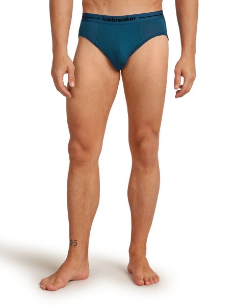 Pánské merino slipy ICEBREAKER Mens Anatomica Briefs, Atlantis velikost: XXL