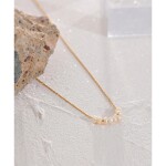 Ocelový náhrdelník se sladkovodními perlami Ysa - chirurgická ocel, Zlatá 42 cm + 5 cm (prodloužení)