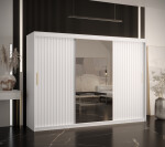 Šatní skříň Abi Riflo Wave 2 Barva korpusu: Černá, Rozměry: 120 cm, Dveře: Černá se zrcadlem
