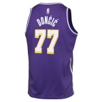 Dětský dres Los Angeles Lakers NBA Luka Dončić #77 Statement Swingman Fialová (YOUTH)
