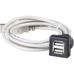 Schlegel Vestavný konektor USB 2.0 typ A, dvojitý zásuvka, vestavná RRJ_2USB 2x USB zásuvka typu A ⇔ 2 x USB zástrčka typu A RRJ_