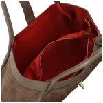 Módní dámská kožená kabelka na rameno Eris, tmavě hnědá