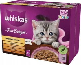 Whiskas drůbeží hranolky junior drůbež kachna krůta kuře 12 x 85 g