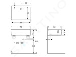 GEBERIT - Publica Keramický dřez, 700x500 mm, bílá 361370000