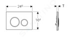 GEBERIT - Sigma21 Ovládací tlačítko pro 2 množství splachování, mosaz/bez výplně 115.652.00.1