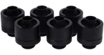 Alphacool Eiszapfen 16/10 mm černá / Kompresní šroubení / G1/4" / rovné / 6 ks (17234)