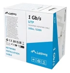 Lanberg UTP kabel drát šedý / CCA / 100 m / 1000 Mb/s (LCU6-10CC-0100-S)