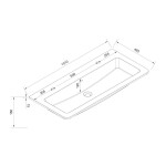 Mereo Siena, koupelnová skříňka s umyvadlem z litého mramoru 101 cm, bílá lesk CN412M2