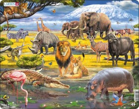 Puzzle MAXI - Zvířata africké savany/43 dílků - Kohoutová Visiodan