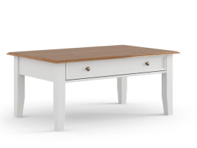 Massivo.cz Konferenční stolek Belluno Elegante, dekor bílá | zlatý dub, masiv, borovice