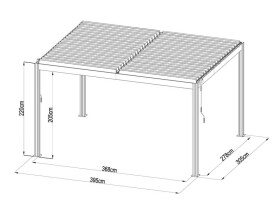 Hliníková pergola – LanitPlast Bioclimatic Basic 43