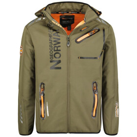 Geographical Norway Softshellová bunda Royaute DB 068 M WY1996H/GN-Kaki / Orange pánské s