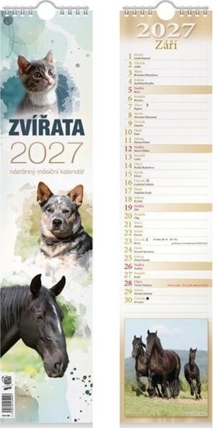 Kalendář 2027 vázankový Zvířata