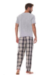 Pánské pyžamo L&L 2473 Ben cr/r M-3XL tmavě modrá XXL