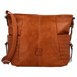 Trendy dámská koženková crossbody kabelka, Lisana, hnědá