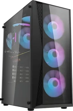 DarkFlash DK352 Plus černá / Skříň / ATX/M-ATX/E-ATX / 4x ARGB ventilátor / prosklená bočnice / bez zdroje (DK352 PLUS)