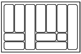 Poli příborník do zásuvky 800 Comfort barva: bílá