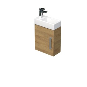 Koupelnová skříňka s umyvadlem SAT Cube Way 1 40x47,5x20 cm dub Hickory mat CUBE320401DDH CUBE320401DDH