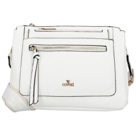 Trendy dámská koženková crossbody kabelka Anita, bílá