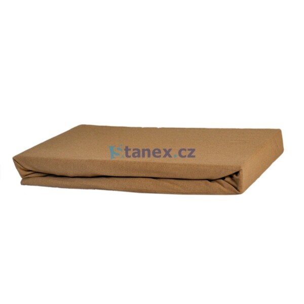 Stanex Jersey napínací prostěradlo světle hnědé ROZMĚR: (š/d/v) 180 x 200 x 20 cm
