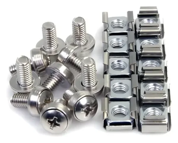StarTech M6 sada klecových matic a šroubů / Sada klecových matic a šroubů / kov / 100 ks / šroub 12 mm (CABSCREWM62)