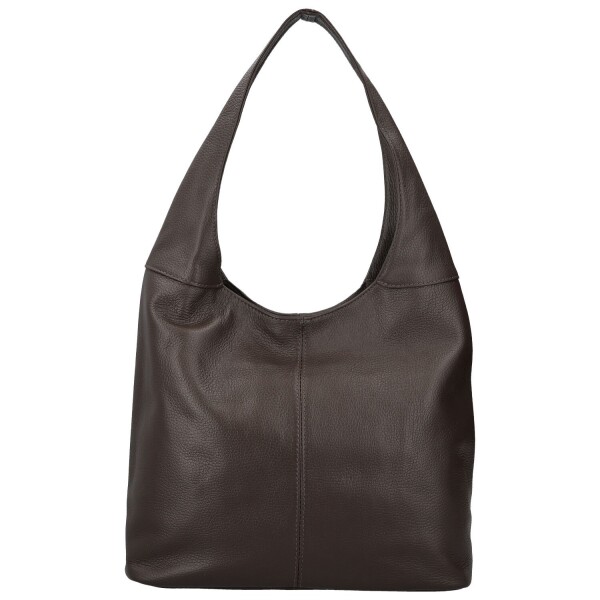 Stylová dámská kožená kabelka na rameno Hayley, tmavě hnědá