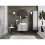MEXEN/S - Orio koupelnová skříňka pod umyvadlo 80 cm s deskou, 1 šuplík, šedá mat 91A10-08047-1-BFC62