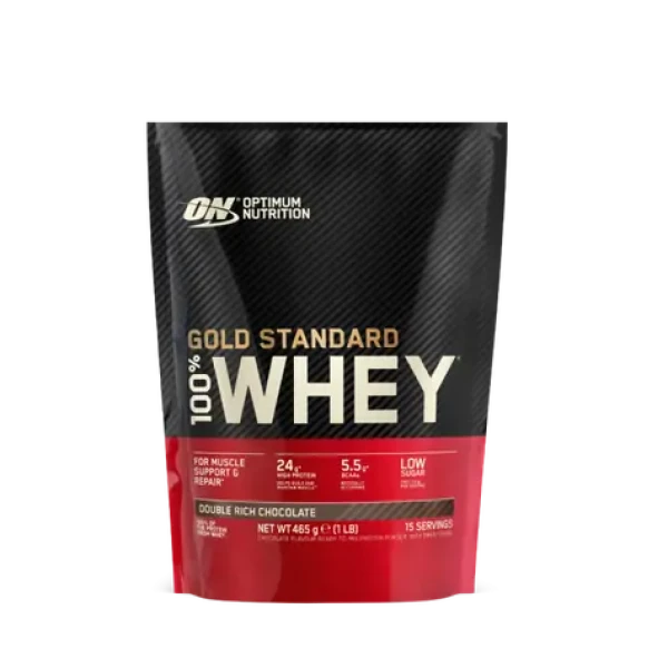100% Whey Gold Standard - Optimum Nutrition (dvojitá bohatá čokoláda, 450 g) (4248-3-450g-cokolada)