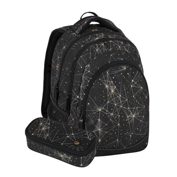 Studentský batohový 3-dílný set Bagmaster DIGITAL 25 A VESMÍR (batoh,pouzdro)