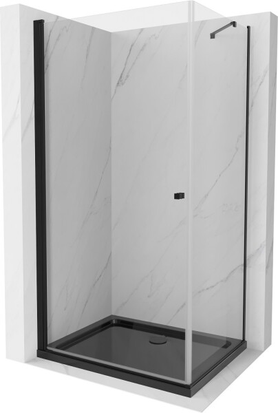 MEXEN/S - Pretoria sprchový kout 100x110, transparent, černá + sprchová vanička včetně sifonu 852-100-110-70-00-4070B