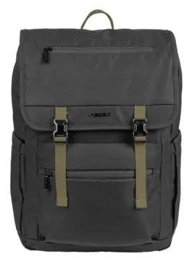 Natec NIALA černá, zelený vnitřek / Batoh na notebook / 15,6" / 18 l / recyklovaný polyester (NTO-2239)