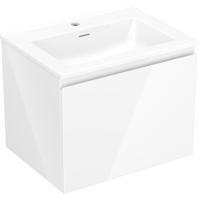 MEXEN/S - Orio koupelnová skříňka 60 cm s umyvadlem Otis, 1 šuplík, bílá lesk 91A10-06047-1-BF00-W18M00