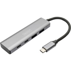 Digitus DA-70245 4 porty USB 3.1 Gen 1 hub s hliníkovým krytem tmavě šedá