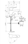 IDEAL STANDARD - Cerabase Umyvadlová baterie s výpustí, Blue Start, chrom BD395AA