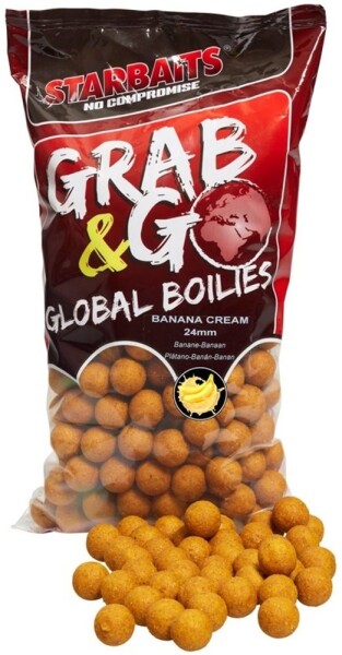 Starbaits Boilie Global Banana Cream - 20mm 2,5kg,Starbaits Boilie Global Banana Cream - 20mm 2,5kg