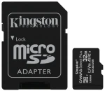 Kingston Canvas Plus 32Gb Class 10 Uhs-i Sd adaptér