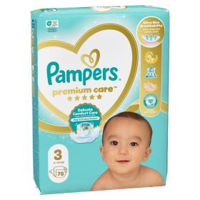 Pampers Premium Care Velikost 3, 78 Dětské Plenky, 6kg-10kg