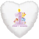 Krásné 1. narozeniny fóliový balónek srdíčko pro holky Balonky.cz Krásné 1. narozeniny fóliový balónek srdíčko pro holky Balonky.cz