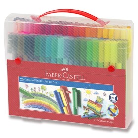 Dětské fixy Faber-Castell Connector, taška, 80ks
