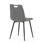 Jídelní židle, šedá, látka, DCL-V2017 GREY2