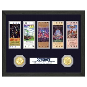 Obraz Dallas Cowboys NFL Super Bowl Tickets Bronze Coins