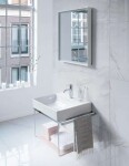 DURAVIT - DuraSquare Nábytkové umyvadlo Compact, 50x40 cm, 1 otvor pro baterii, DuraCeram, s WonderGliss, bílá 23565000411
