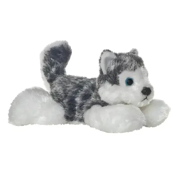 AURORA Plyšový pes Mush Husky šedo-bílá