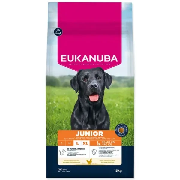 Eukanuba Junior Large rich in fresh chicken 15kg / granule pro mladé psy / pro velké plemena (1724-208916)
