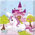 Párty ubrousky dvouvrstvé s designem jednorožce 33x33 cm. - Moje party