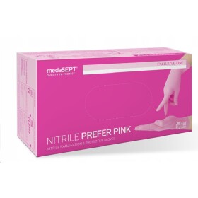 Rukavice NITRILE PREFER PINK 100 ks jednorázové nitrilové nepudrované S růžová